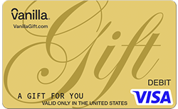 Vanilla Visa Gold Script Gift Card
